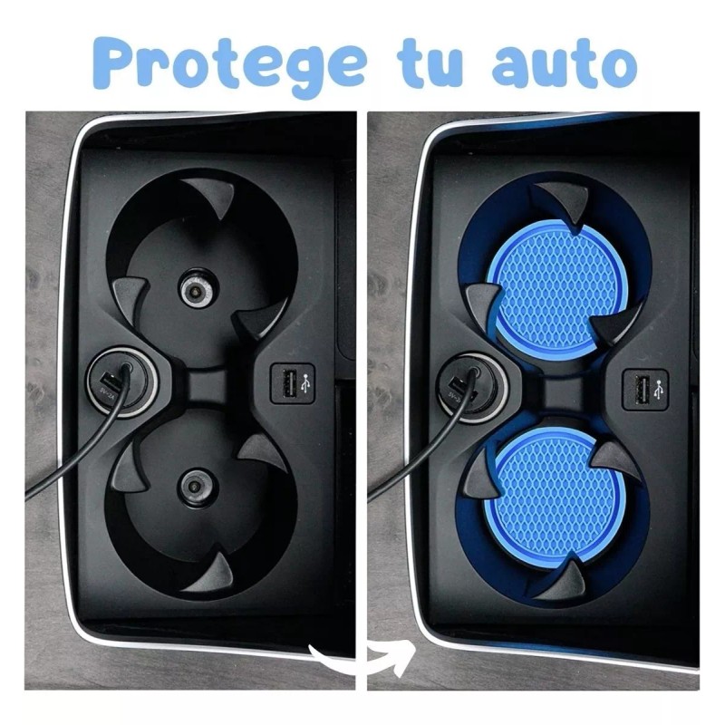Universo en Linea Porta Vasos Protector Auto Silicon Posa Vaso
