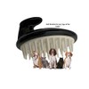 G.B.S Bath Time Silicone Pet Shampoo Brush and Massager, Black