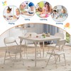 GarveeHome 3-Piece Kids Folding Table and Chairs Set, Toddlers Children's