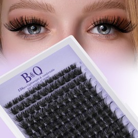 B&Q Wispy Lash Cluster B19 Eyelash Cluster 156PCS Cluster Eyelash Extension