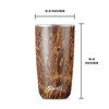 S'well Stainless Steel Tumbler with Slide-Open Lid, 18oz, Teakwood, Triple