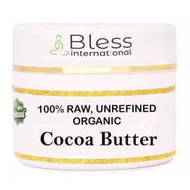 Bless International Organic Raw Cocoa Butter 100% PureNatural & Unrefined| Skin Moisturizer For F...