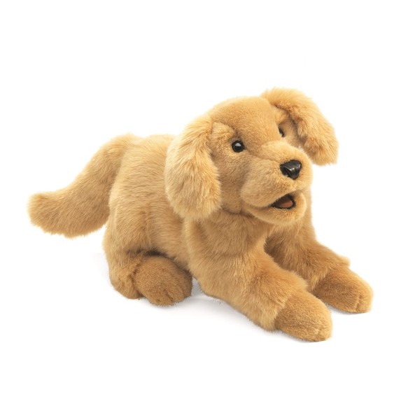 Folkmanis Golden Retriever Puppy Hand Puppet, Tan, 1 EA