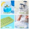 Ice Cube Tray with Lid, Food-Grade Ice Cube Moulds, Release