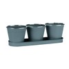 Smart Garden Products 6030302 Windowsill Herb Pots Metal, Slate Grey,