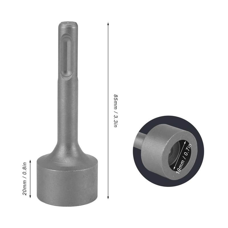 Ground Rod Driver Bits Socket Steel, Easy Install Sturdy Light