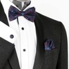 Alizeal Mens Floral Pattern Pre-tied Bow Tie, Pocket Square and