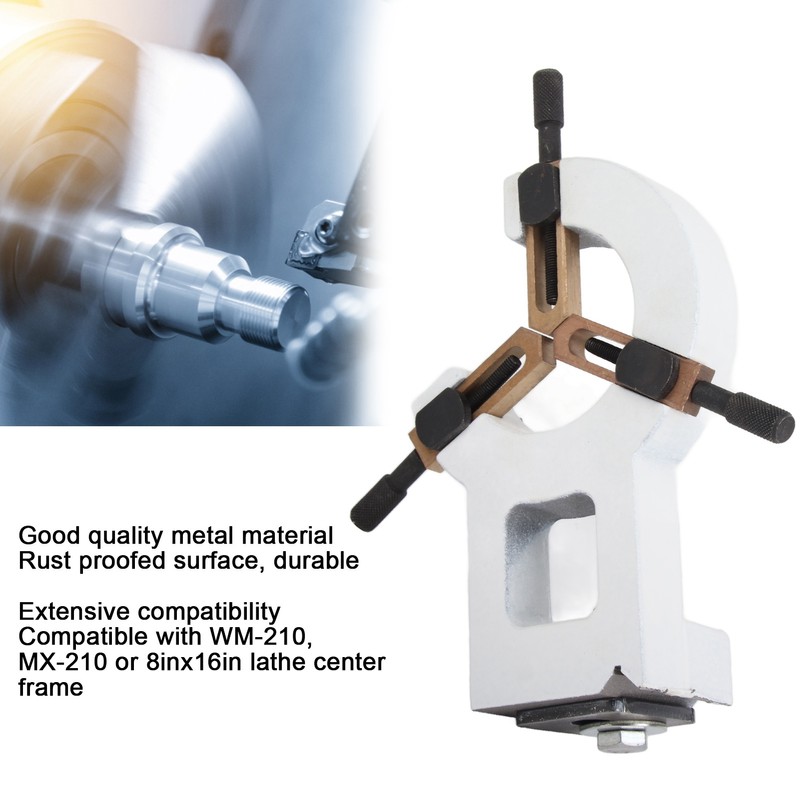 Steady Rest Fixed Metal Stabilizer for WM‑210 8inx16in Mini Lathe