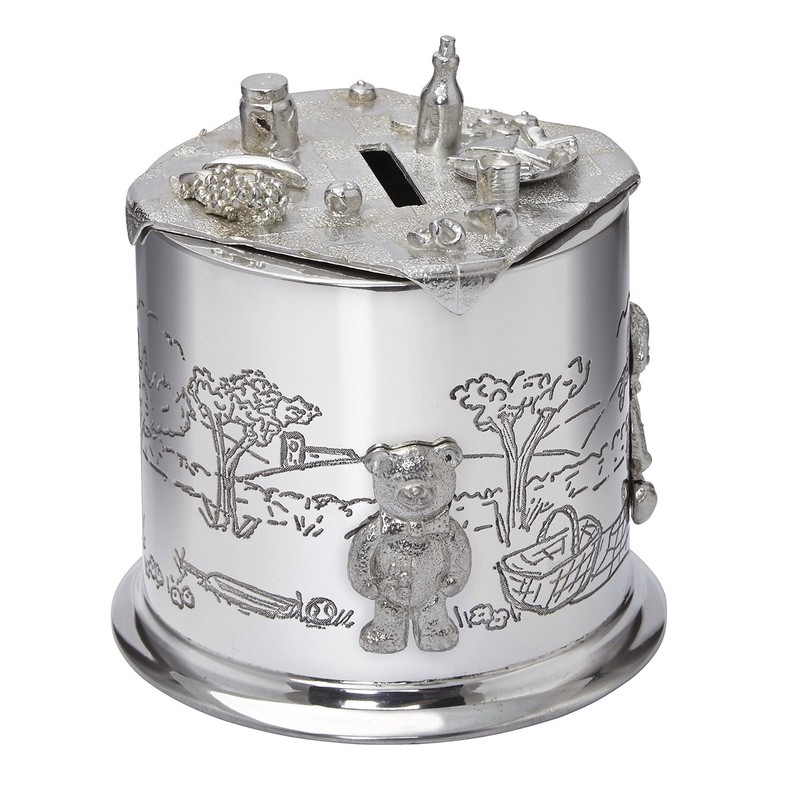 Wentworth Pewter - Teddy Bears Picnic Pewter Money Box, Baby