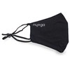 Myga Bamboo Plain Black Charcoal Face Covering - Face Mask
