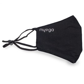 Myga Bamboo Plain Black Charcoal Face Covering - Face Mask Protect Cover