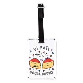 Gift Base We Make Such A Gouda Couple Visual Luggage Tag with Black Strap