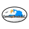 CafePress Carolina Beach NC Waves Design Oval Car Bumper Sticker