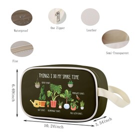 Lywjyb Birdgot Plant Gardener Clear Makeup Bag Plant Lover Gift Horticulturist Gift Plant Mom Merch (Things I do Cbag)