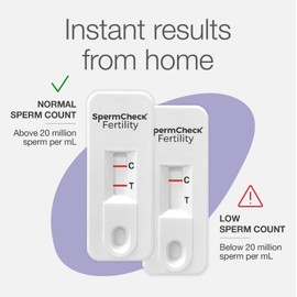 SpermCheck Fertility Sperm Count Test for Men, at Home Sperm Test, Easy to Read Results, Over 98% Accurate