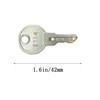 Pitertul 12PCS E114 Key for Toilet Paper Dispensers, Silver, Lock,