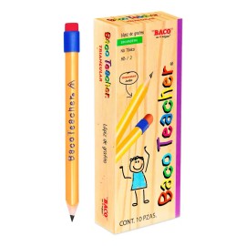 Baco | Bacoteacher Lápiz Jumbo Triangular Hb/2 - 10 Lápices