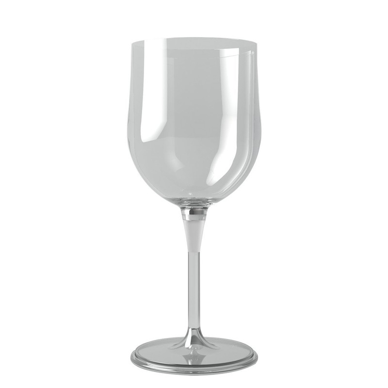 BOSO Portable Collapsible Plastic Wine Glass (BPA Free) with a