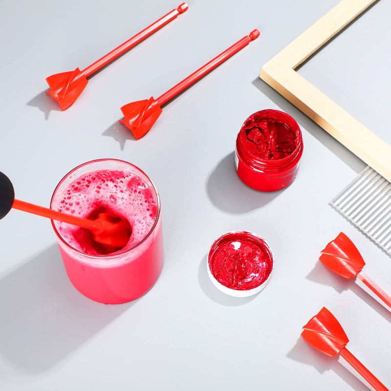 12 Pieces Paint Mixer Drill Attachment,Helix Paint Mixer Resin Drill
