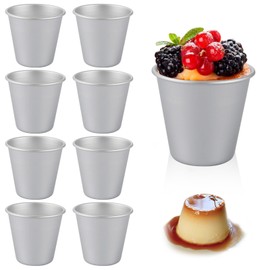 JMIATRY 20 Pcs Dariole Moulds, Aluminum Nonstick Pudding Moulds, Individual Mini Pudding Basins Muffin Tin Moulds Egg Mold Cups for Desserts DIY Baking