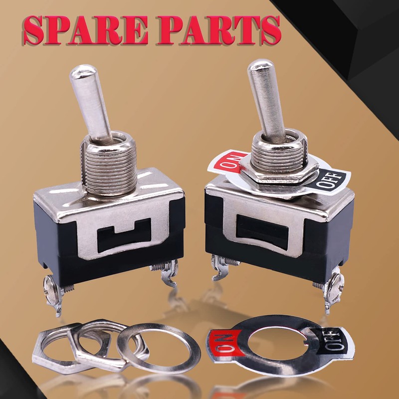 Twidec/3Pcs Heavy Duty Rocker One-Side Momentary Toggle Switch 16A 250V