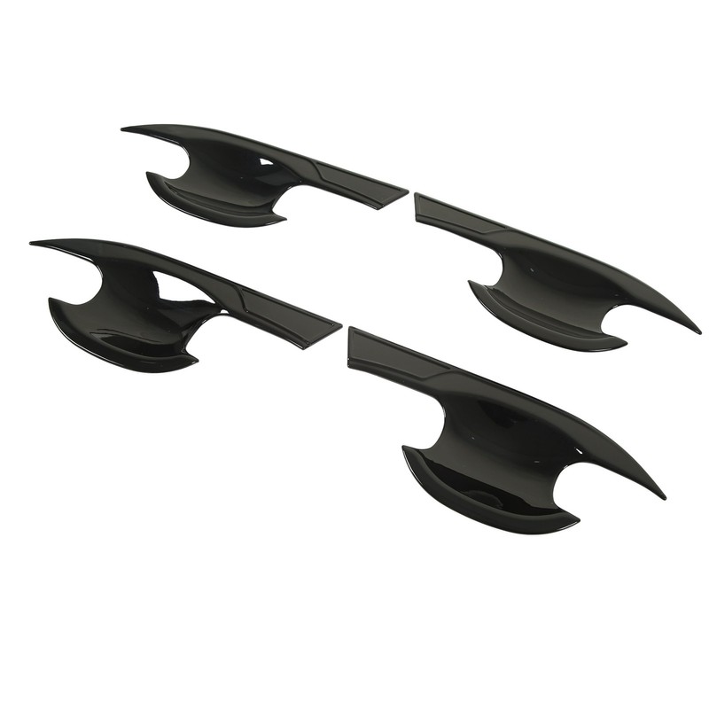 4PCs Car Exterior Door Handle Bowl Protector Glossy Black Cup