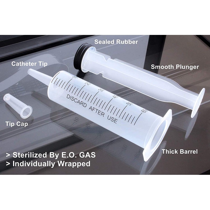 Gebildet 5 x 60 ml disposable syringes, 60 cc kitchen