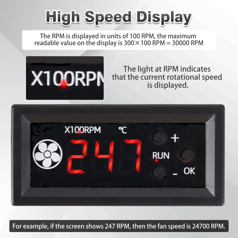 ICrduioo DC 12V 4-Wire Fan Speed Controller Fan Temperature Controller