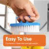 Superio Nail Brush Cleaner with Handle Stiff Bristles 3 Pack