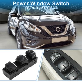 A ABSOPRO Power Window Switch No.254015AA0A Front Driver Side Window Control Switch for Nissan Murano 2015-2024 Black