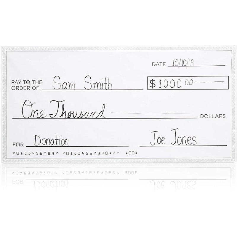 Blue Panda Giant Custom Check - 60 x 30 in,