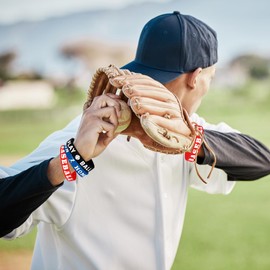 Moon Boat 74PCS Baseball Party Favors Bracelets Bulk: Rubber Silicone Wristbands, Goodie Bags Team Gifts for Kids Boys