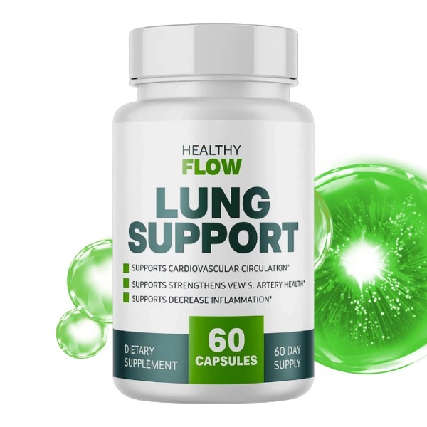 Healthy Flow Lung Support Formula Dietary Supplement - 60 Capsules