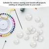 FFDHWU 100 White Buttons - Pearl Accessories, Sewn Mother Of