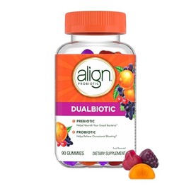 Align Dualbiotic, Prebiotics and Probiotics for Women and Men, Probiotics for Digestive Health, Prebiotics Help Nourish Good Bacteria, Natural Fruit F
