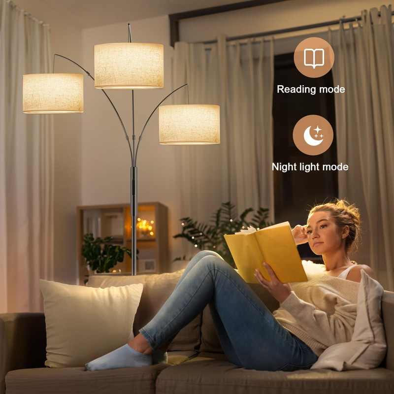 SIBRILLE Upgraded 36W Floor Lamps for Living Room - Super