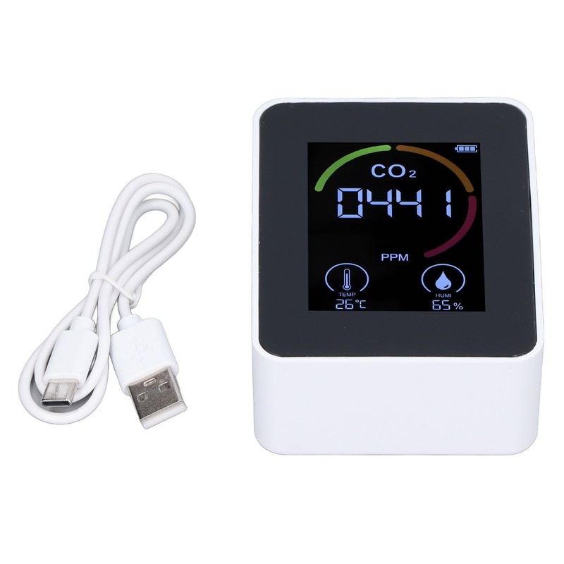 Digital Air Quality Monitor Carbon Dioxide Detector CO2 Tester Temperature
