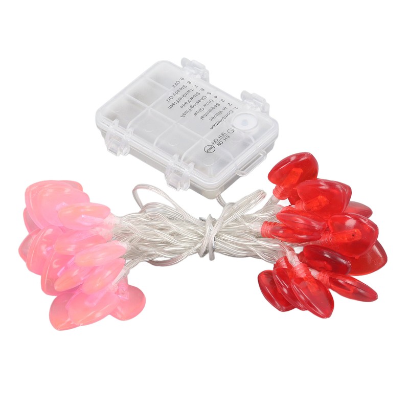 Red Heart Fairy Lights Romantic Battery Powered Love String Lights