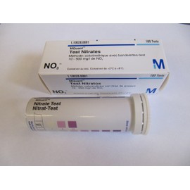MQuant Nitrate Test Sticks 10-500 mg/l NO3, 1.10020.0001, Merck, Pack of 100