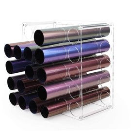 Acrylic Vinyl Roll Storage Rack - 25 Holes for Craft Room Vinyl Organizer