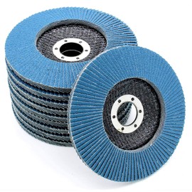 Pack of 10 Zirconium Flap Grinding Discs 125mm Abrasive Sanding Flap Wheel fits all 5" (125mm) Angle Grinders - Available in 5 Different Grits (120G)