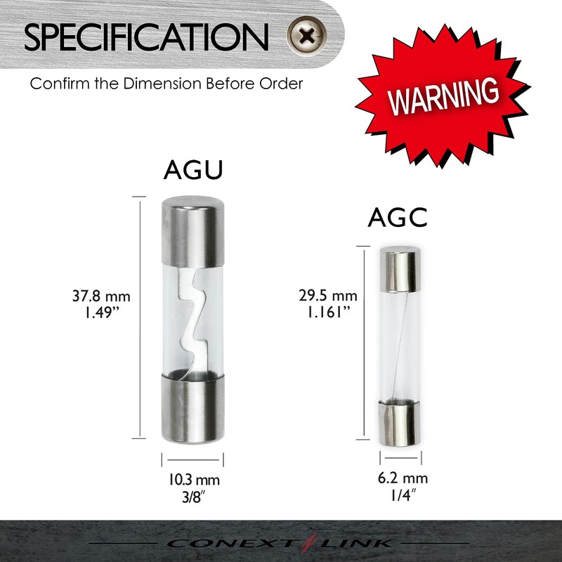 Conext Link AGU20-10 Nickel 20 Amp AGU Fuse 10 Pack