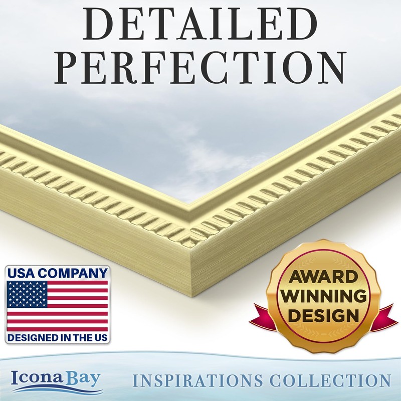 Icona Bay - 8x8 Picture Frames with Removable Mat for