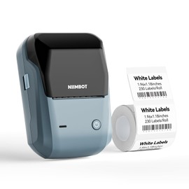 NIIMBOT NIIMBOT B1 Label Maker Machine with Tape, 2 Inch Portable Sticker Printer for Home School & Small Business, Compatible with Phones & PC, Blue