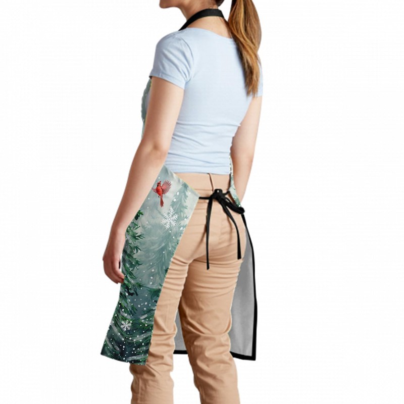 Granbey Colorful Dog Paws Apron, Christmas Tree, 28 x 33"