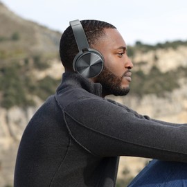 Coby Metal Folding Bluetooth Headphones | Over Ear Headphones Wireless Bluetooth | Portable Ultra-Modern Folding Design | Wireless Headphones with 10-Hour Battery Life, 49 feet Distance (Black)