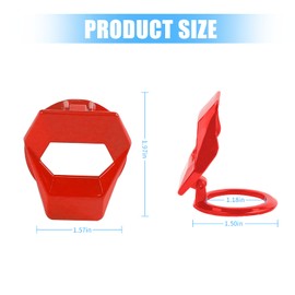 Hbxdeco Car Engine Start/Stop Button Cover, Zinc Alloy Car Power Control Trim, Carbon Fiber Push to Start Button Key Ignition Switch Protective Cover, Universal for Most Cars (Red)