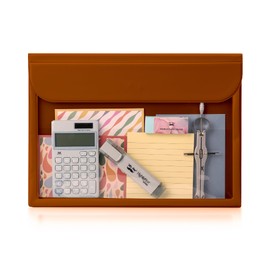 Mr. Pen- File Folder, Brown, Plastic File Folders Letter Size, Document Folder, Clear Plastic Folders for Documents, Filing Folders, Plastic File Folder, Plastic Folder, Office Folders, Files Folder