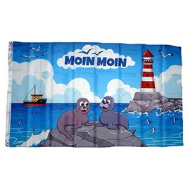 Flag Moin Moin Seal Lighthouse 90 x 150 cm