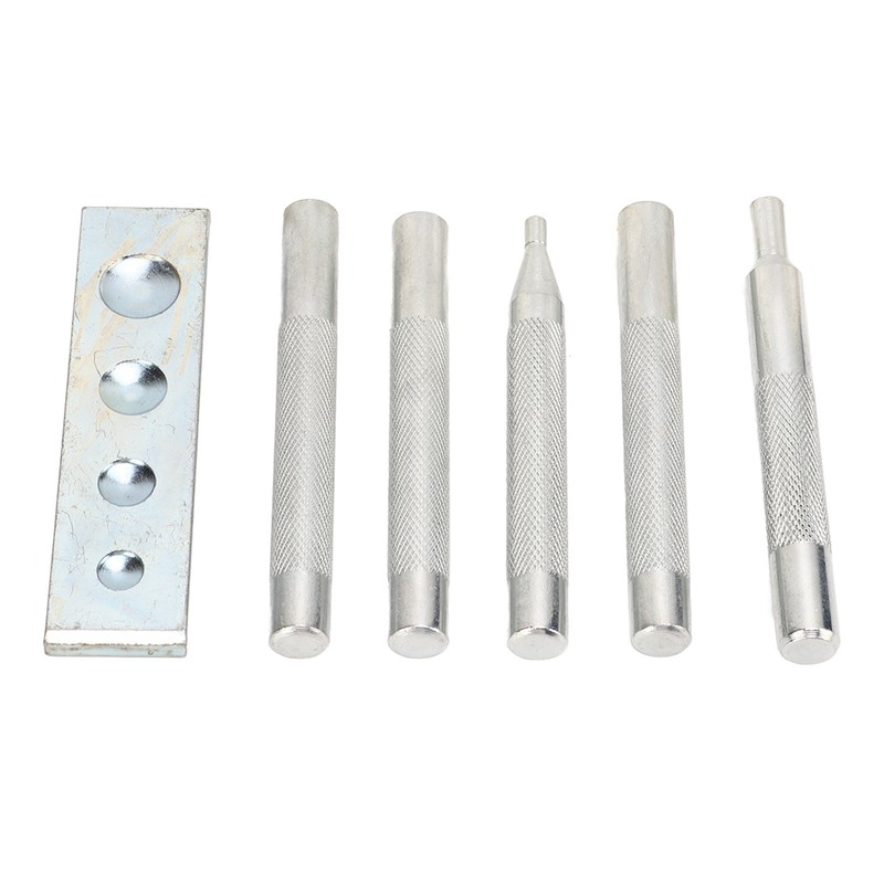 5pcs Snap Rivet Setter Die Punch Snap Kit Large Installation